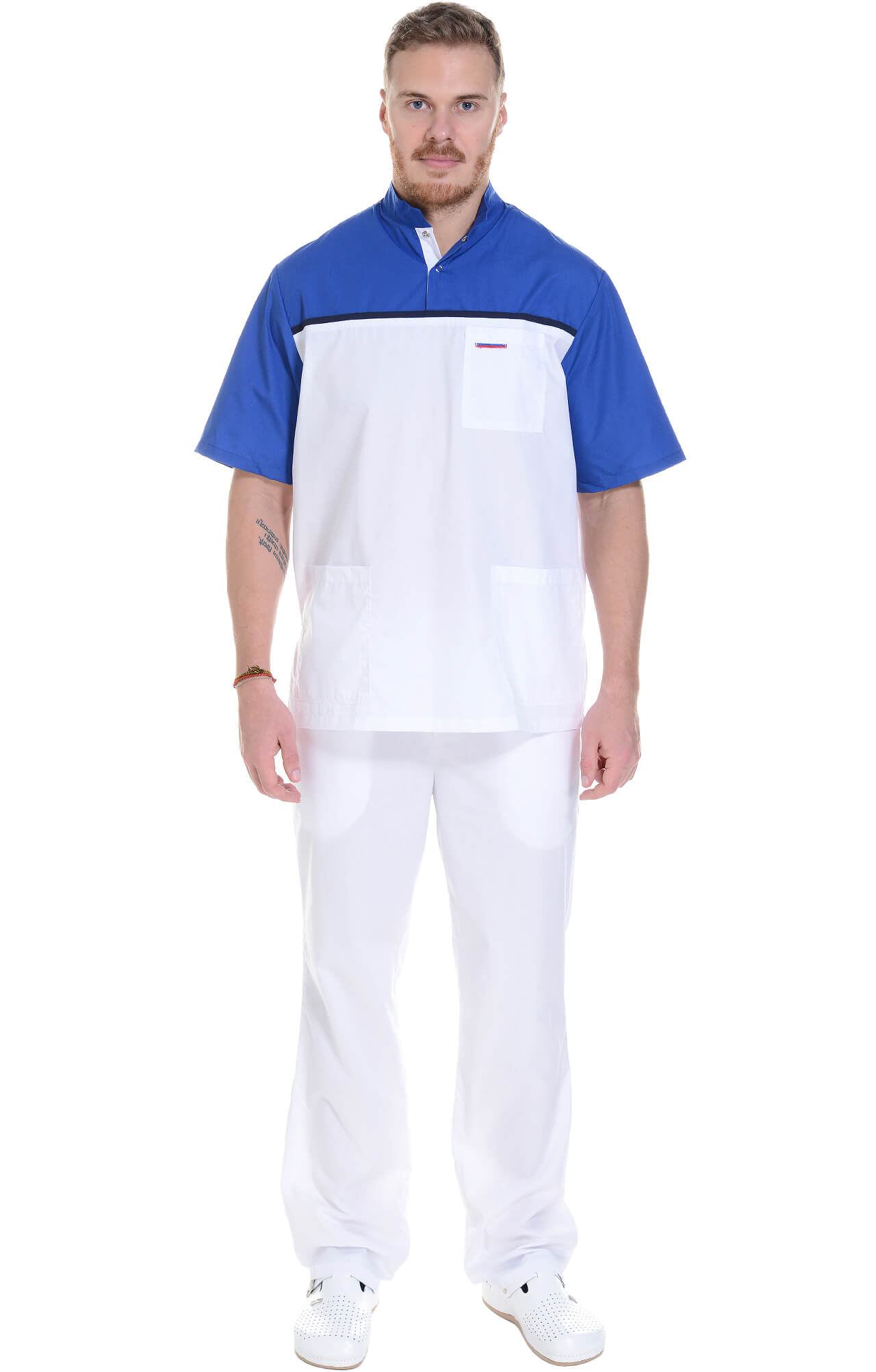 61948 Костюм "Лидер" белый василек  Медицинская одежда  размер 56-58/170-176 Спецодежда  - Вид №12