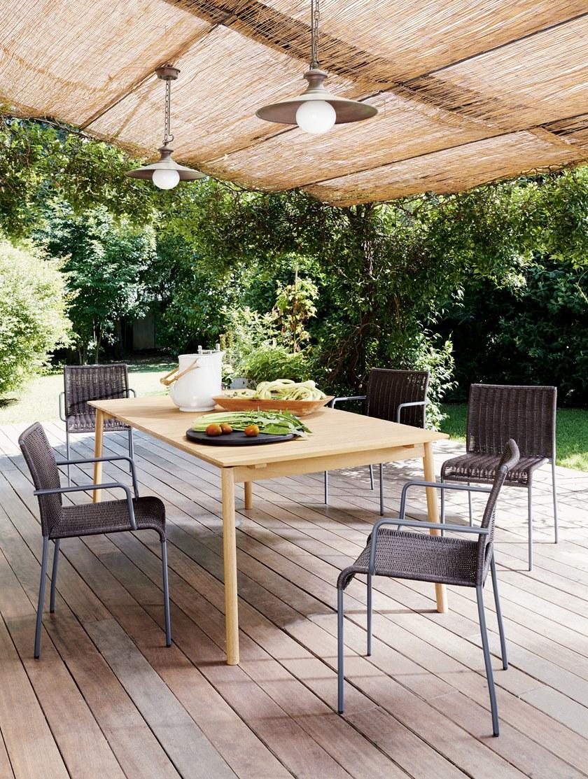 Potocco Прямоугольный садовый стол в ироко Dock 897/tr fix - Вид №3