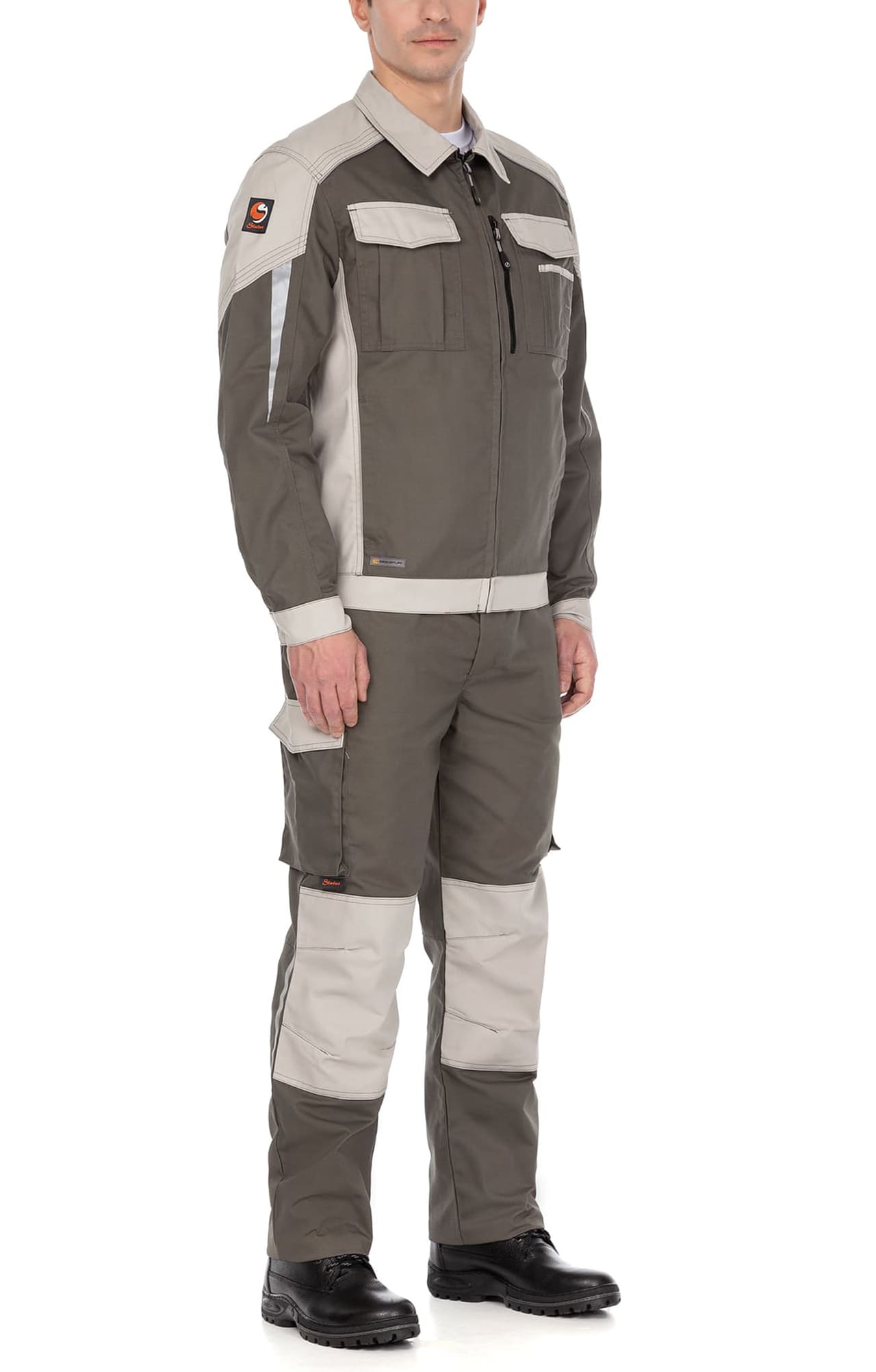 4957100 Костюм  NEW серый хаки с серым песком STATUS  Летняя спецодежда  размер 48-50/182-188  - Вид №11