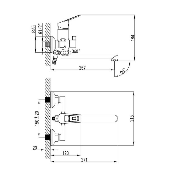 AMUSBC0M02 Milardo Amur Смеситель для ванны Amur Россия - Вид №8