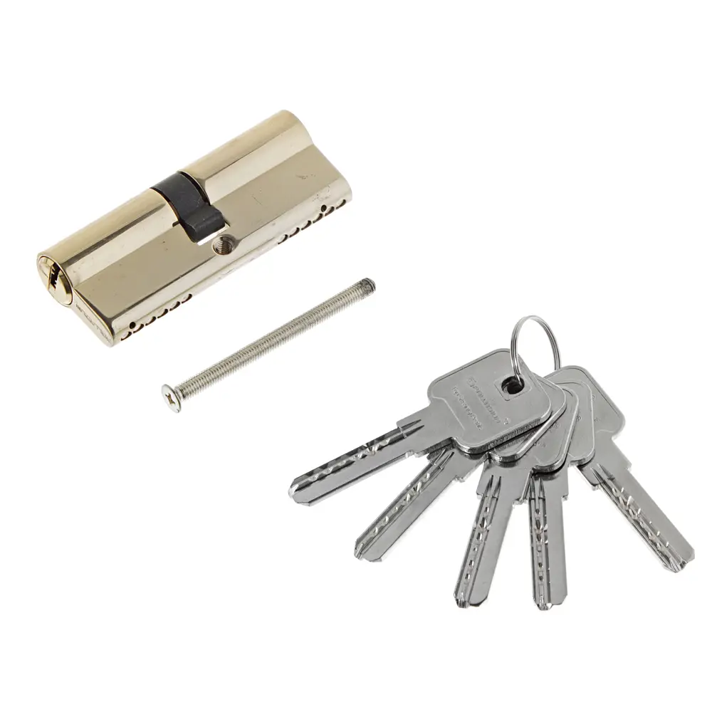 Цилиндр Palladium 2J07 80, 40x40 мм, ключ/ключ, цвет золото STLM-2109092 - Вид №1