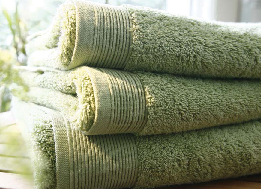 TOW_UNI_LI_150 Полотенце 100/150 lichen зеленый хлопок 600гр/м3 Blanc des Vosges Santreyd 