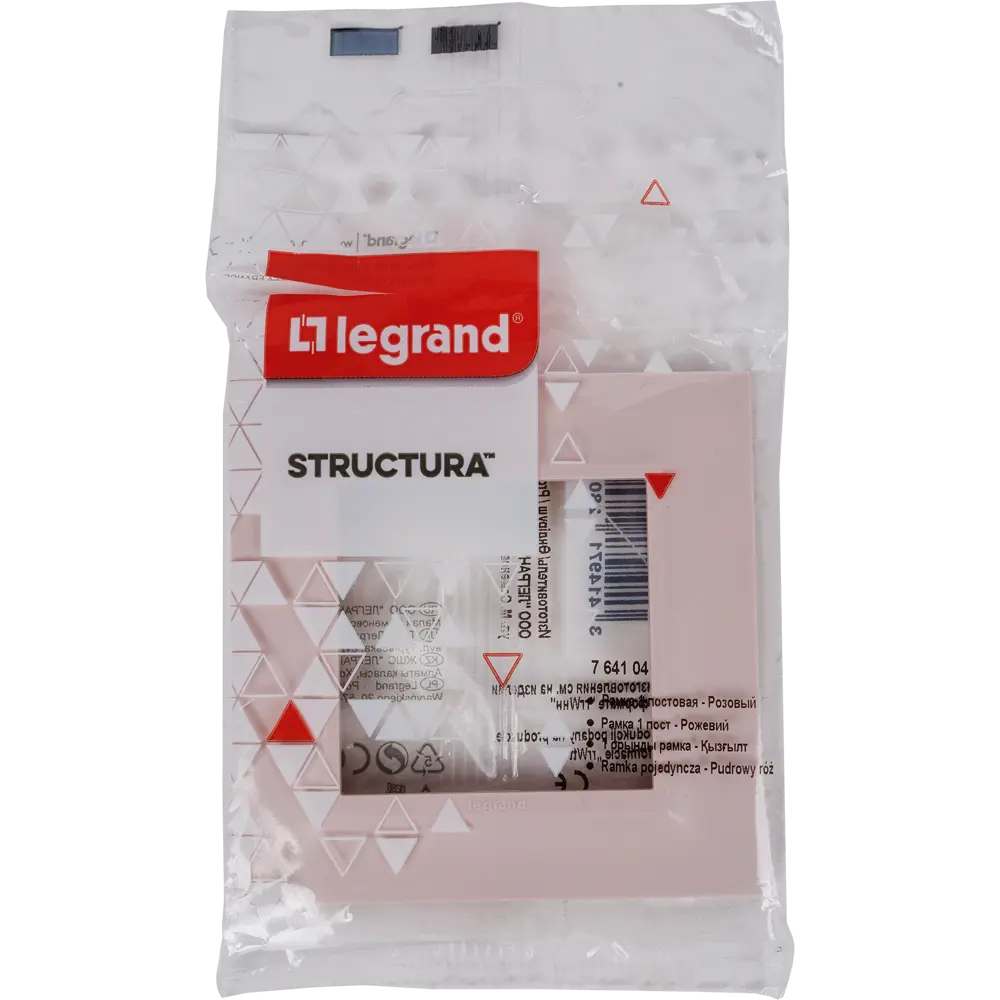 Рамка для розеток и выключателей Legrand Structura 1 пост цвет розовый STLM-2079920 - Вид №3