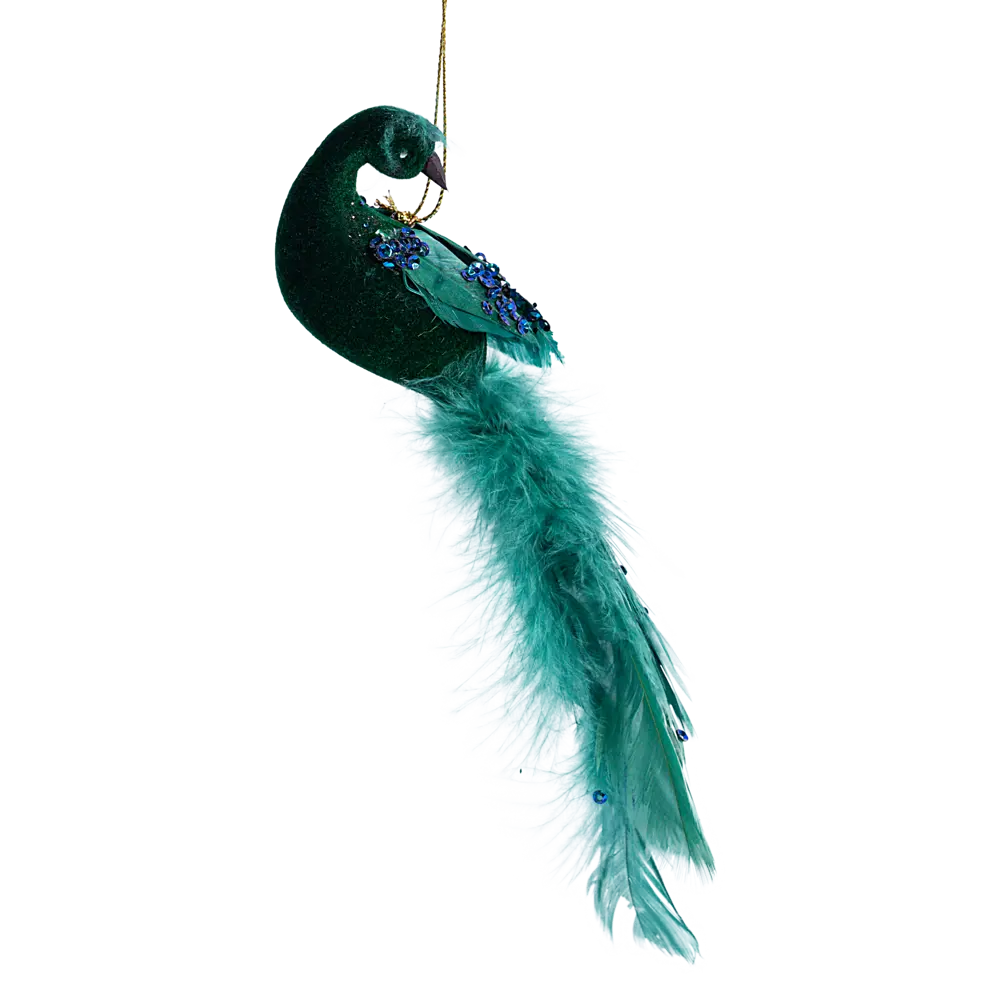 87036496 Елочная игрушка Птица 22x4.5 цвет зеленый STLM-1532171 Santreyd  - Вид №1