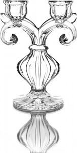 10635919 Гусевской Хрустальный Завод им. Мальцова Подсвечник "Двусвечник" Хрусталь