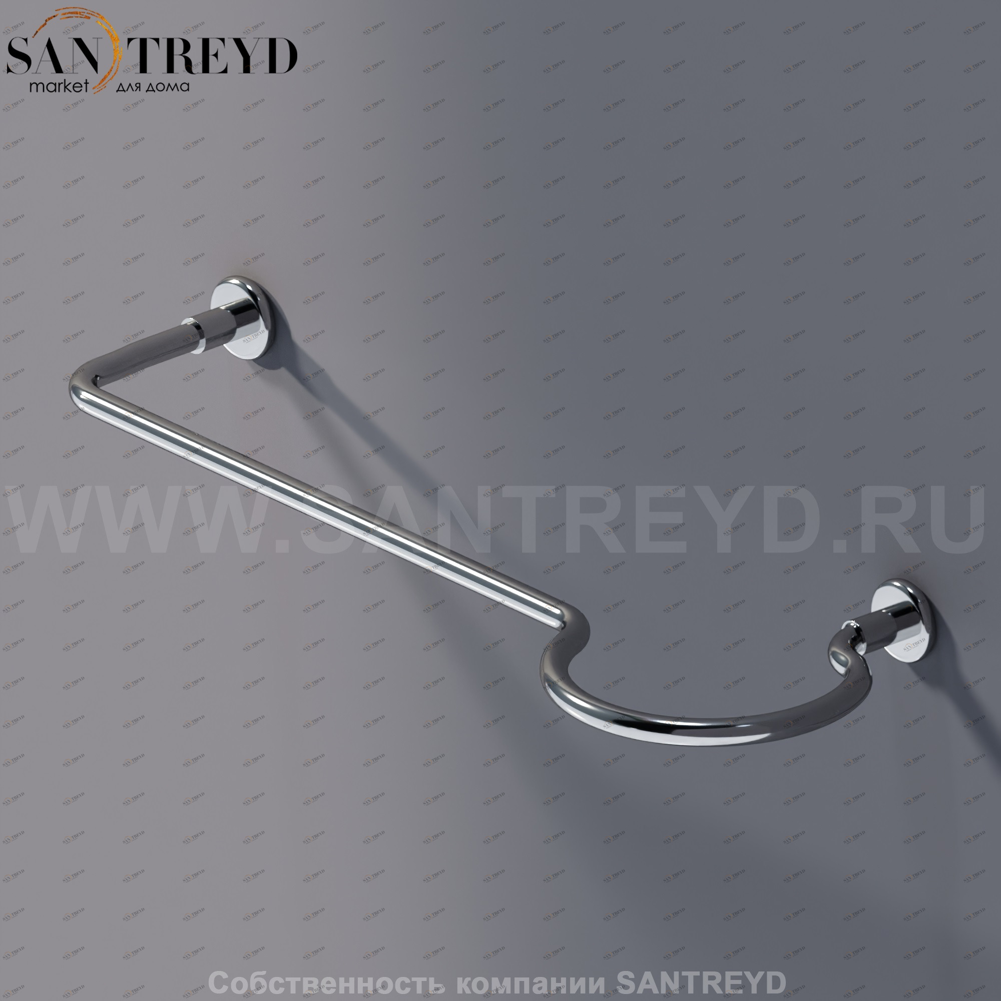 Agape O Полотенцедержатель 32 см с держателем под аксессуары хромированный AFER0882A Аксессуары O