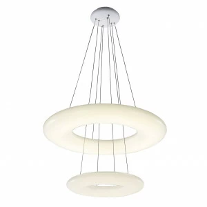 Люстра дизайнерская Long хром белая SL902.503.02 ST LUCE ДИЗАЙНЕРСКИЕ, КАСКАД, ДВУХЪЯРУСНЫЕ 057977 Белый