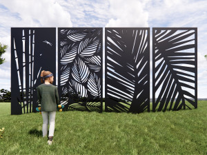 Экран перегородки сада