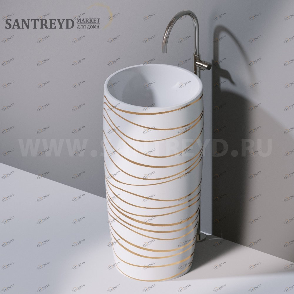 L103T0R0VT.410G Напольная раковина стоящая круглая A. e T. Italia PILLAR AeT ITALIA