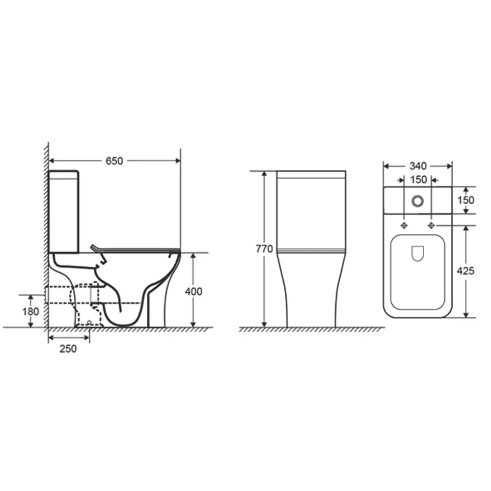 Унитаз-компакт Aquatek Optima Square безободковый двойной смыв цвет Optima Plus Square STLM-2205395 - Вид №7