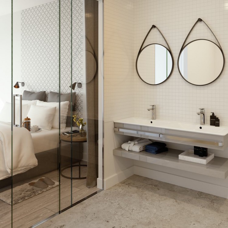 R4361AA Комплект ручек 597x66x30 мм для тумбы и декоративного модуля для раковины Ideal Standard TONIC II - Вид №3