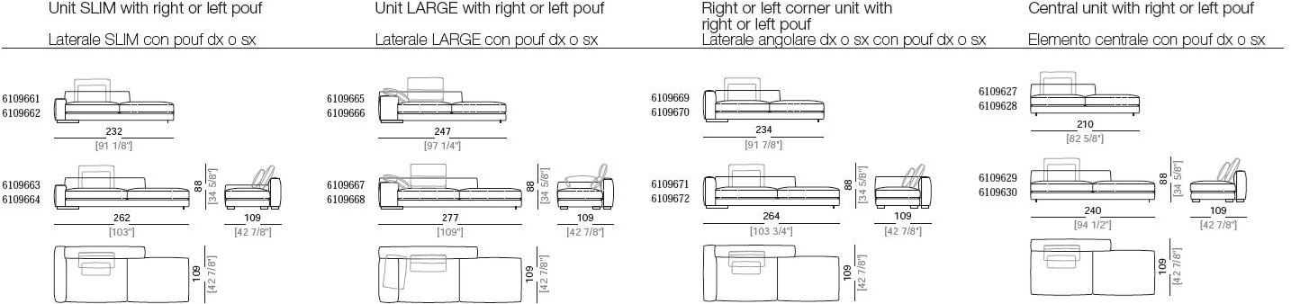 Arketipo 3-х местный кожаный диван sun-id-1369414 - Вид №3