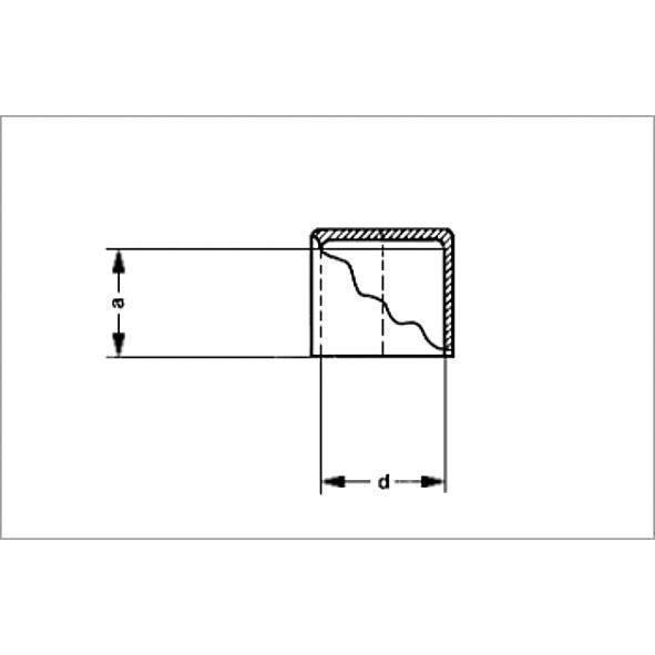 1530114 SANHA 5301 заглушка ВПр, медь  14 мм  - Вид №1