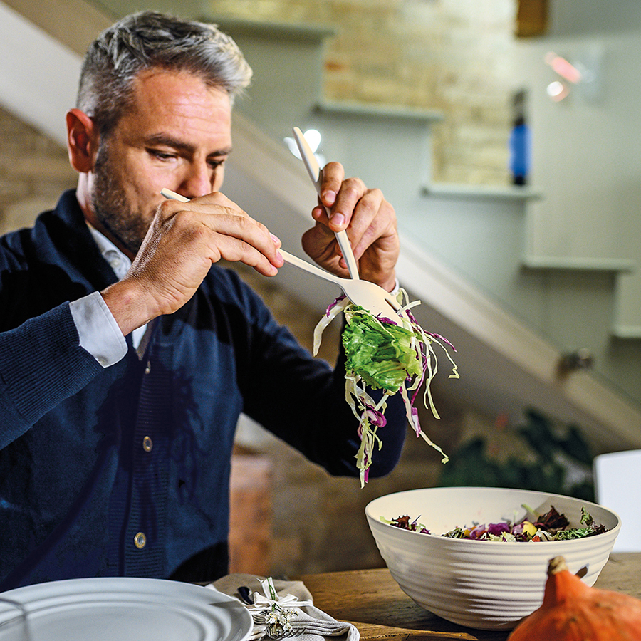 106101156 Приборы для салата tierra, молочно-белые, 2 шт. Guzzini  - Вид №1