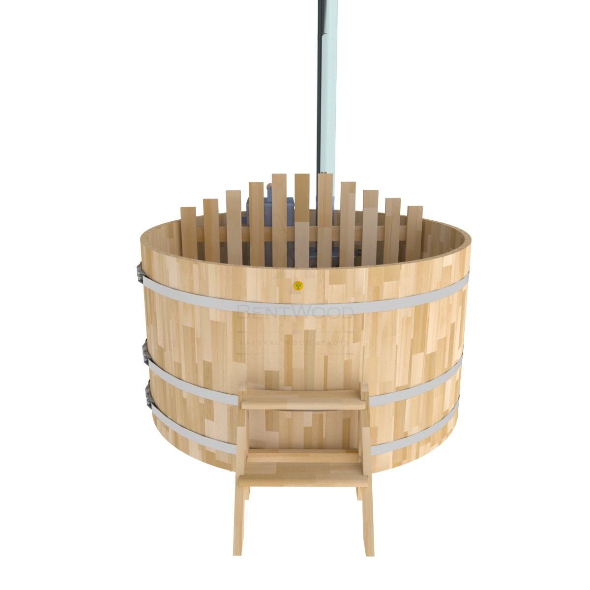 2111 Фурако из кедра D=1.8 с внутренней печкой. Высота 1,0м. Исполнение "Сращенная". Alyarus  - Вид №2