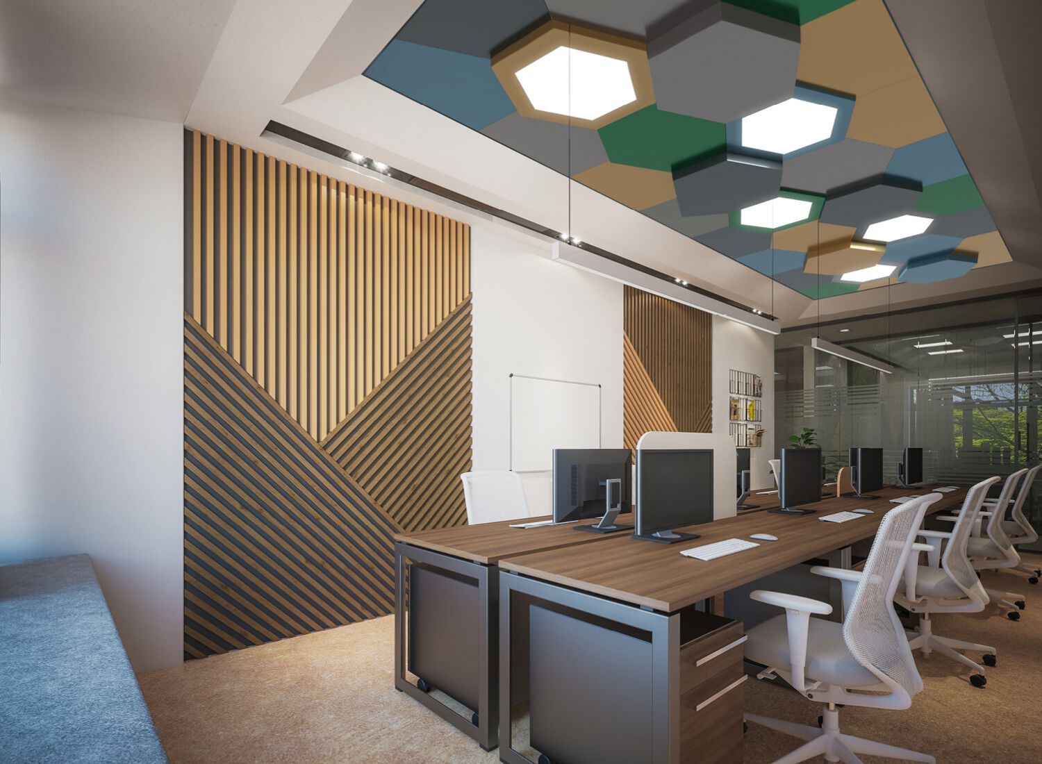 Потолочная плитка atena ENIGMA EXAGON ARCH-00094198 - Вид №2