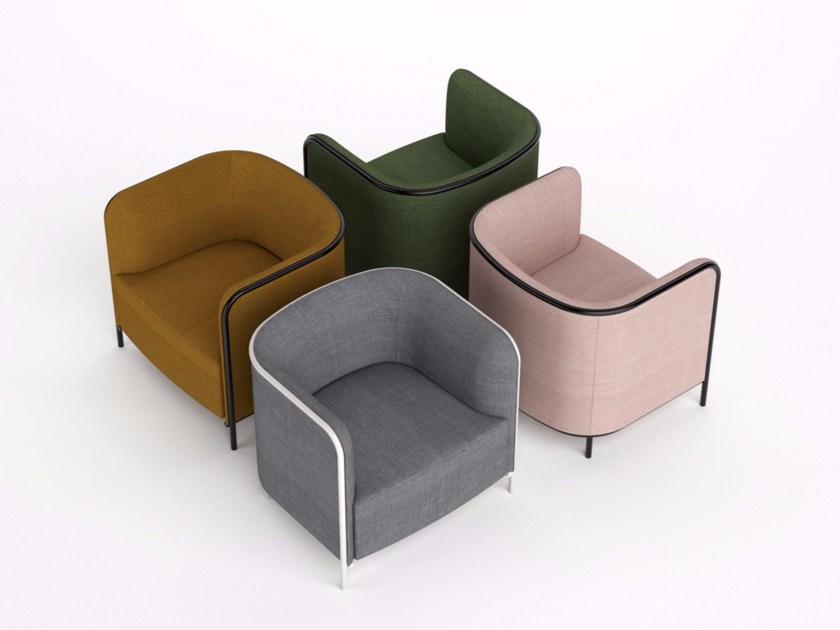 GABER Кресло из ткани с подлокотниками Place 280. - Вид №9