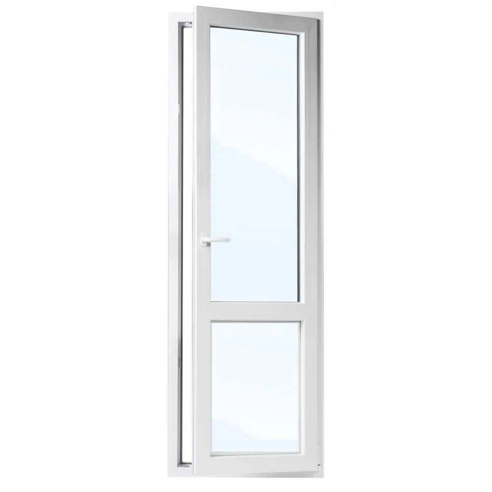 Дверь балконная ПВХ Veka 2130x700 мм (ВхШ) двухкамерный стеклопакет белый/серый STLM-2205524 - Вид №1