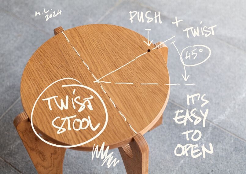 Дубовый табурет Radis TWIST ARCH-00138983 - Вид №5