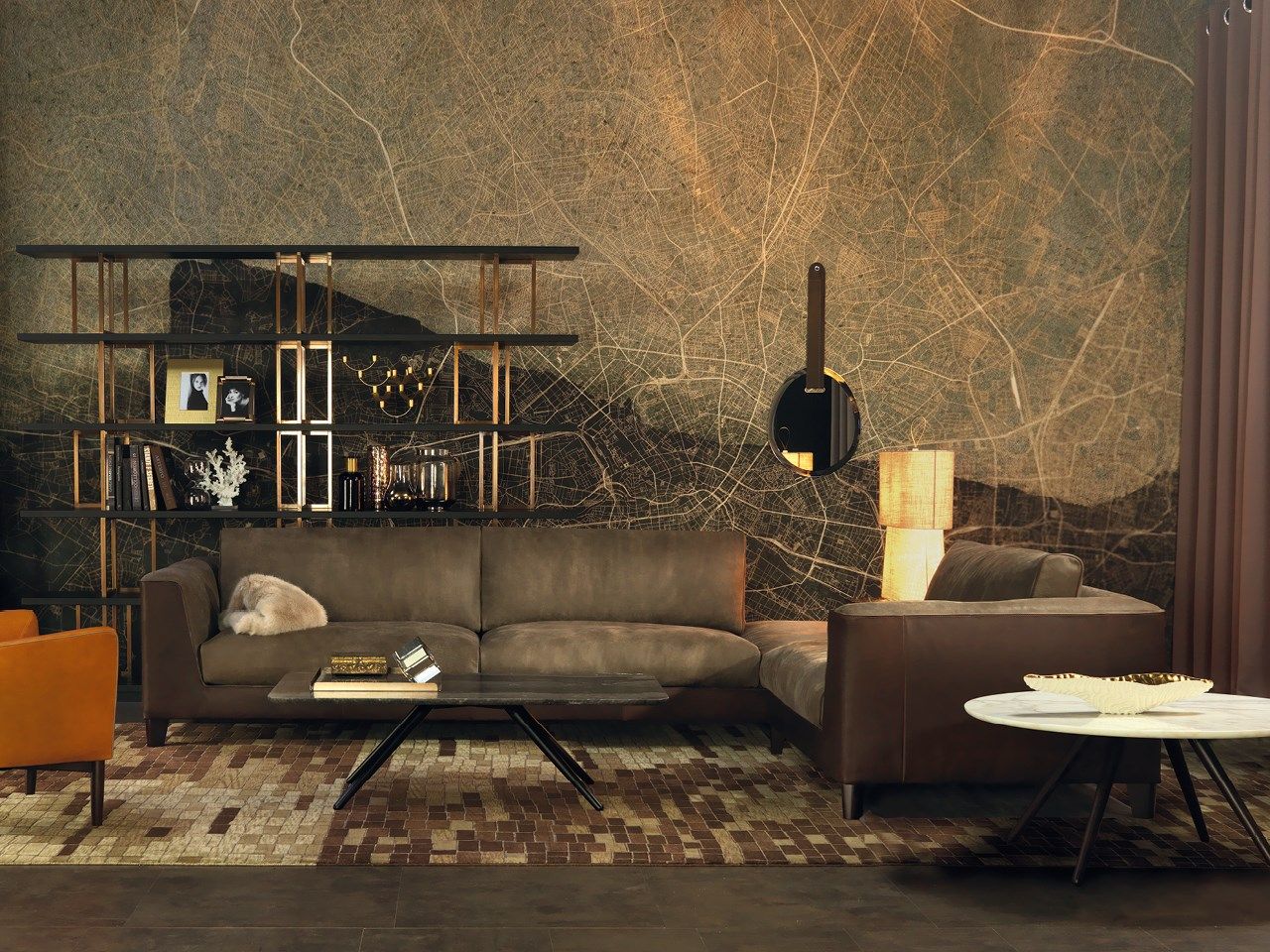 Кожаный модульный угловой диван Borzalino статус-кво ARCH-00145911 - Вид №2