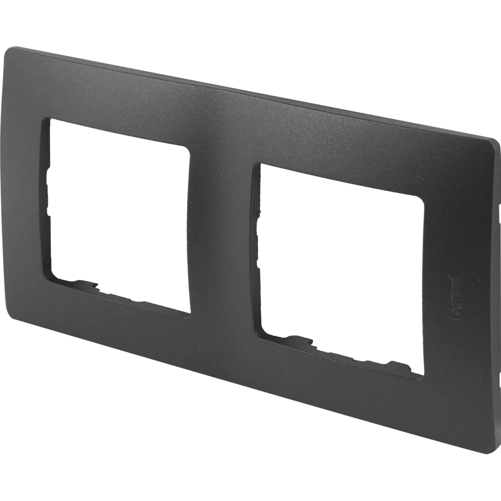 Рамка Legrand Etika для двух розеток в антрацитовом матовом исполнении 17367909 STLM-0008059 - Вид №1