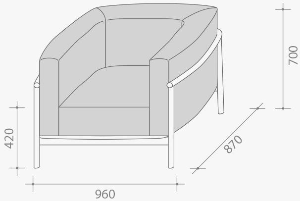 Lema Мягкое кожаное кресло с подлокотниками Taiki sun-id-1486406 - Вид №3