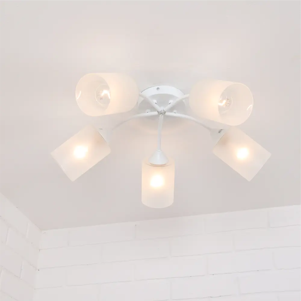 Люстра потолочная «Arido» 23700-5 5 ламп 15 м² цвет белый SCHAFFNER STLM-2044961 - Вид №4