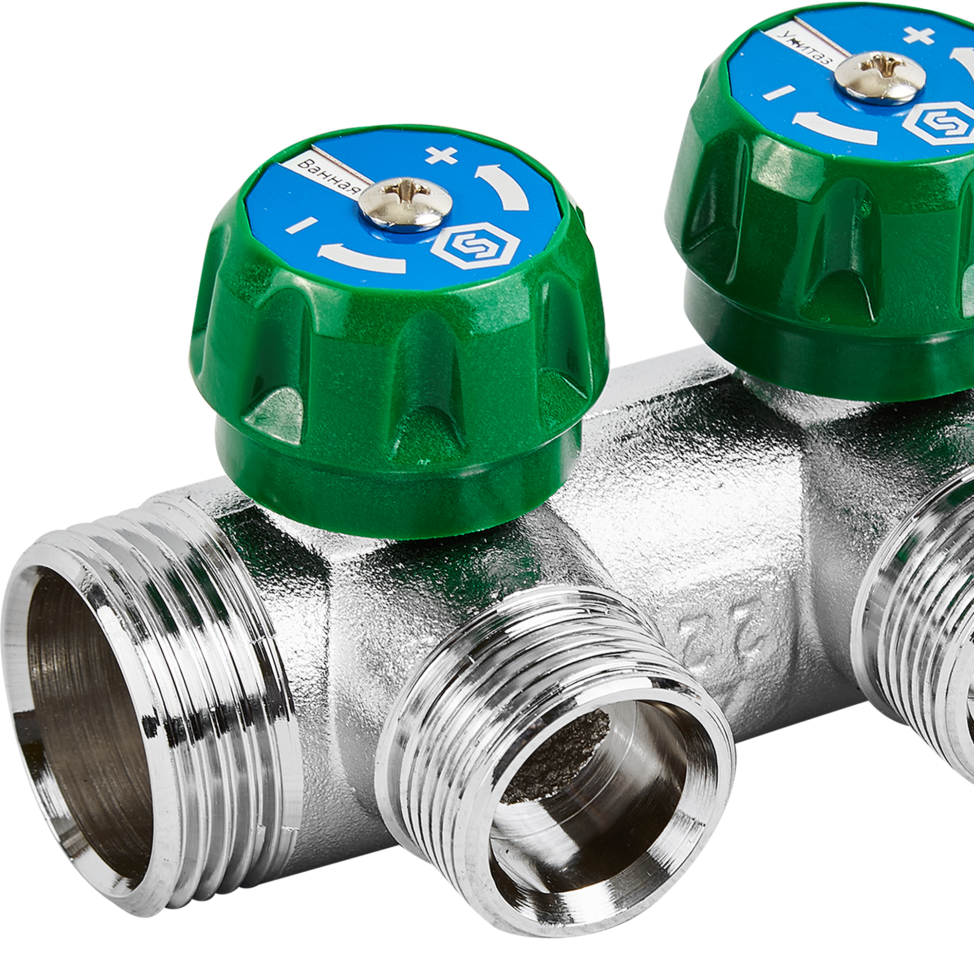 Коллектор регулирующий STOUT 1"x3/4" на 2 отвода для систем отопления 84868368 STLM-0056524 - Вид №1