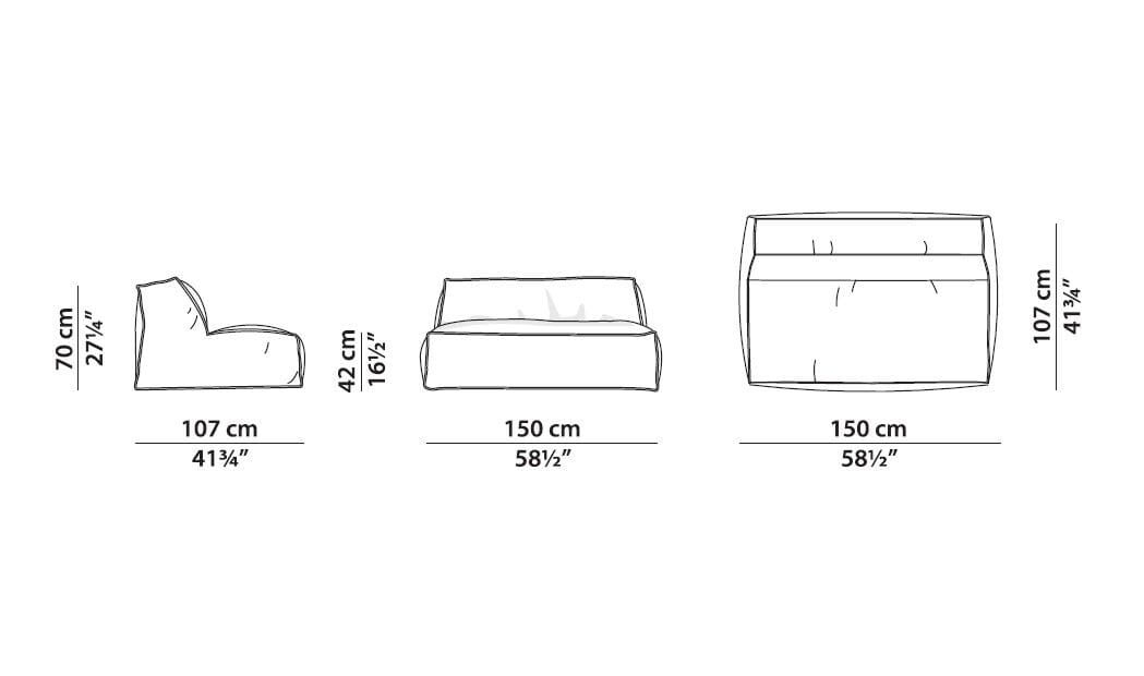 Кожаный модульный диван Baxter Дамаск ARCH-00020779 - Вид №4