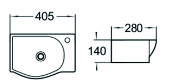 SL-2018L Раковина керамическая накладная без перелива LAB.Space  - Вид №1