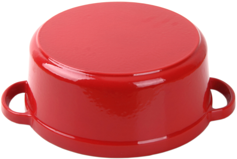 K 1224 R Набор посуды / чугунная кастрюля с внутренним керамическим покрытием и крышкой: 100% чугун, высокопрочная внутренняя керамическая эмаль бежевого цвета, свод крышки, поддерживающий необходимый уровень влажности внутри кастрюли, быстрый и равномерн Santreyd  - Вид №2