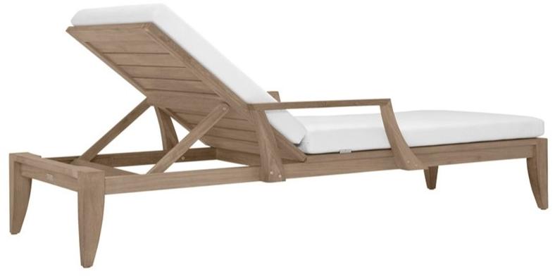 JANUS et Cie Садовая кушетка из тика с подлокотниками Relais sun-id-1393222 - Вид №3