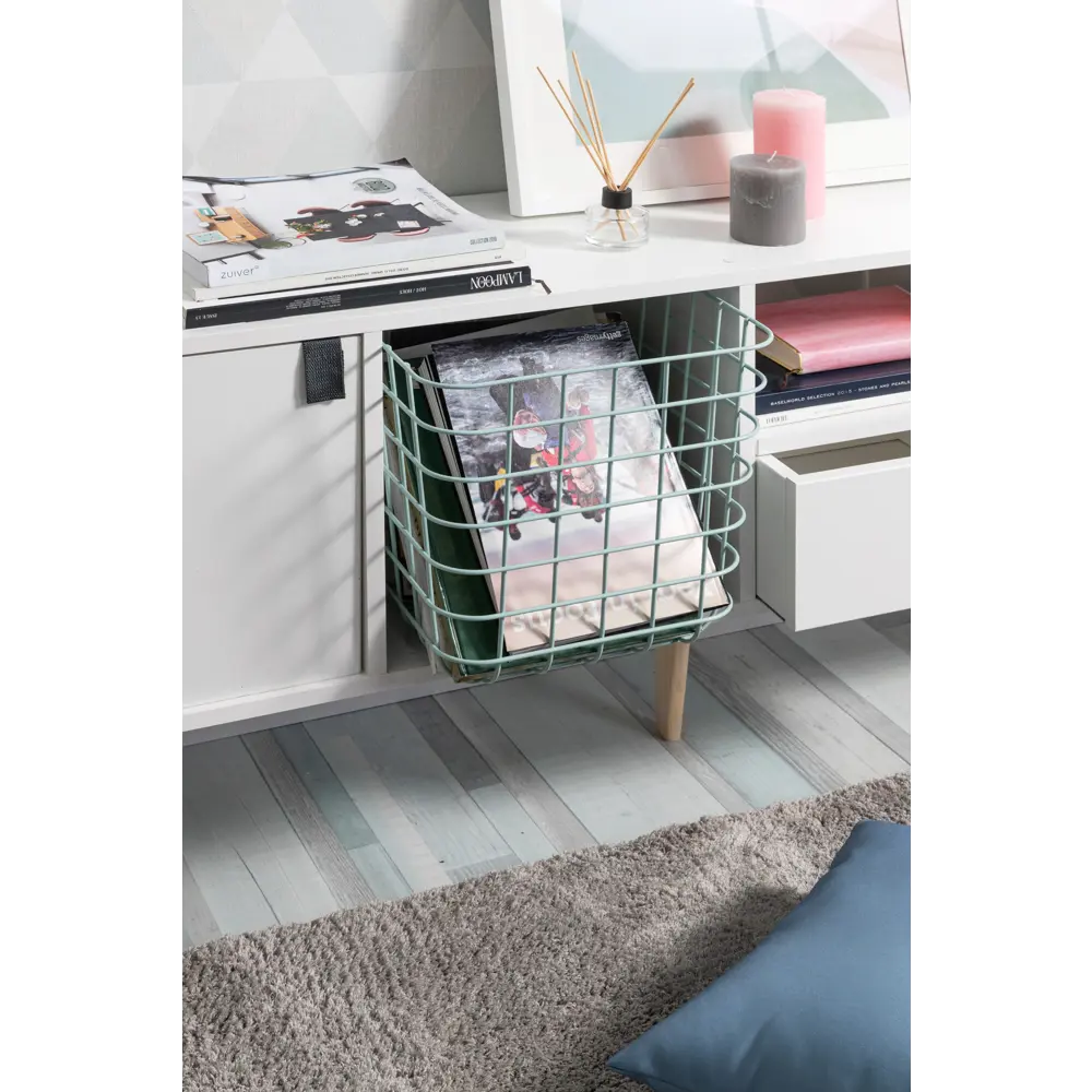 Корзина Spaceo KUB Laguna 31x31x31 cм металл, цвет сизый STLM-2196736 - Вид №3