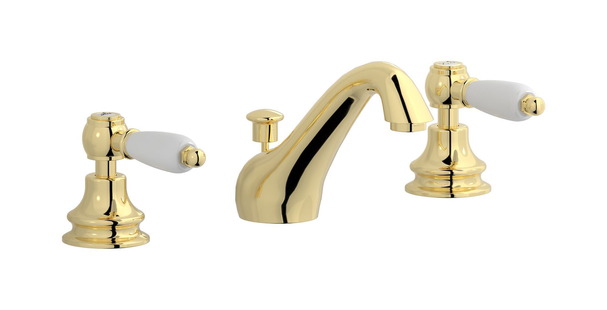 Смеситель для раковины с 3 отверстиями для пола с автоматическим сливом IB Hermes + Hermes Elle ARCH-00051933 - Вид №3