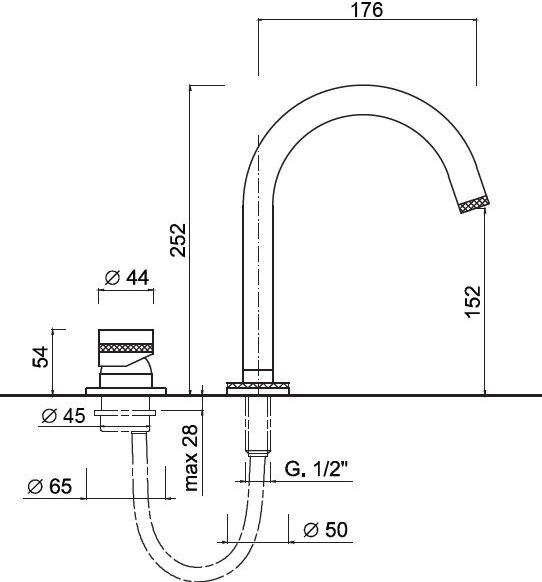 Смесители Giulini - DELUXE - MYRING - FMR0040SCDLFmr0040scdl Rubinetteria Giulini - Вид №1