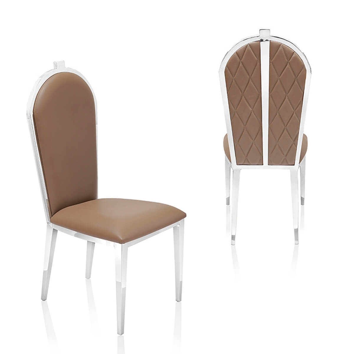 700276-TO ABHIKA СТУЛ BYRON SILVER TORTORA 