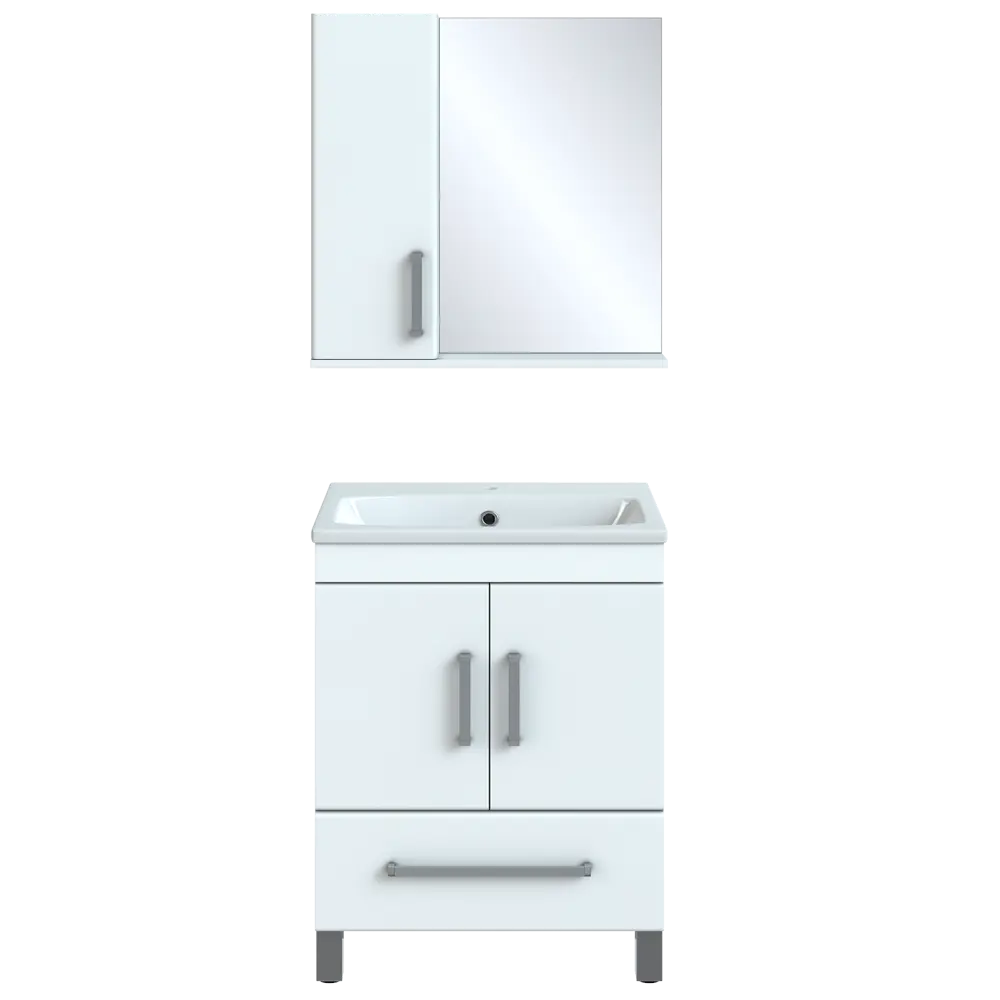 Шкаф зеркальный подвесной Vigo Eggo 75x68 см цвет белый STLM-2162328 - Вид №4