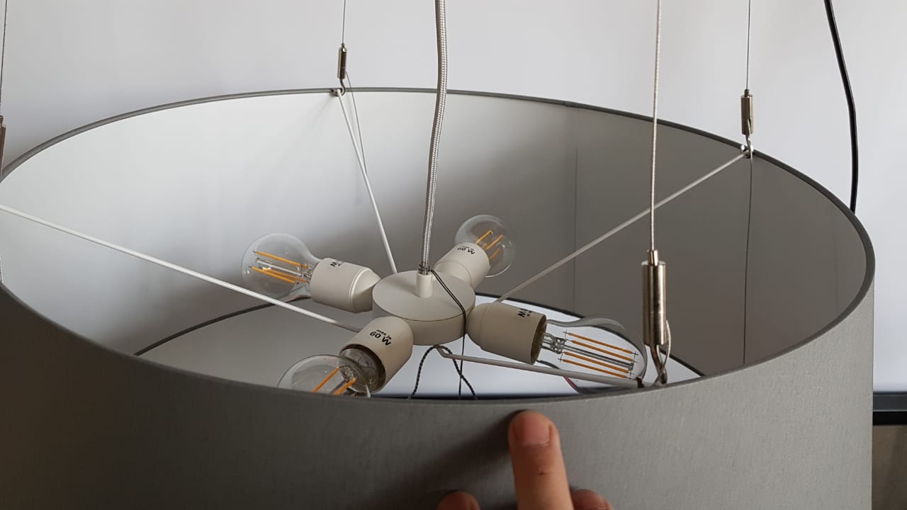 Orion HL 6-1654/4 серый абажур satin никель светильник подвесной Shade 117810 - Вид №2