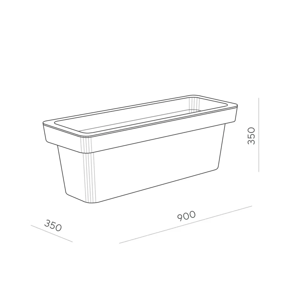 Кашпо для цветов Ola Dom Loft 73 л белый Santreyd STLM-2167639 - Вид №1