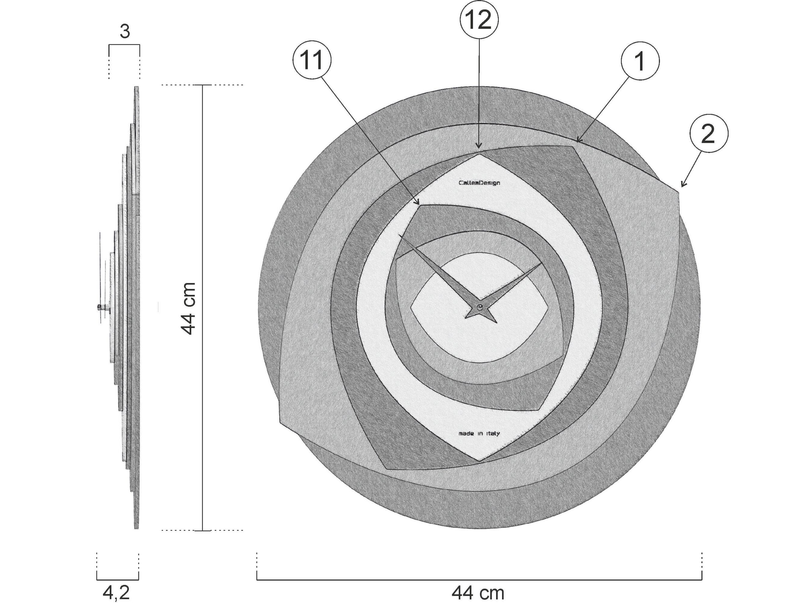 Настенные часы MDF CalleaDesign PETALO ARCH-00107488 - Вид №4