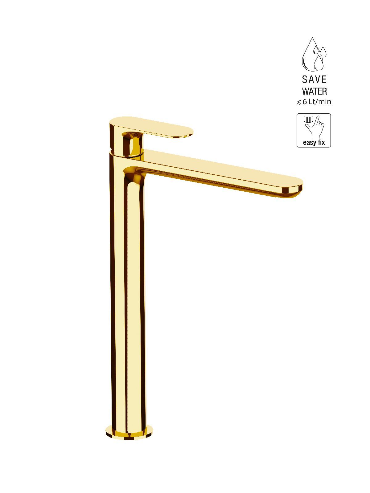 Смеситель для раковины с высоким верхом без слива Rubinetterie Frattini Lea ARCH-00052952 - Вид №2