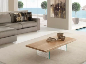 IDEAS Group Прямоугольный журнальный столик из дерева и стекла