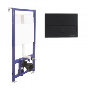 040215 Инсталляция BERGES для скрытого монтажа NOVUM L5 с кнопкой Черный Soft Touch  Berges NOVUM F2