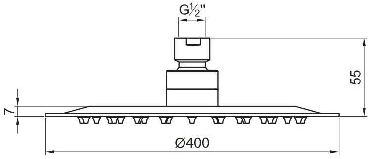 JEE-O Лейка для душа круглая из нержавеющей стали Slimline 800-6140/3/4 - Вид №3
