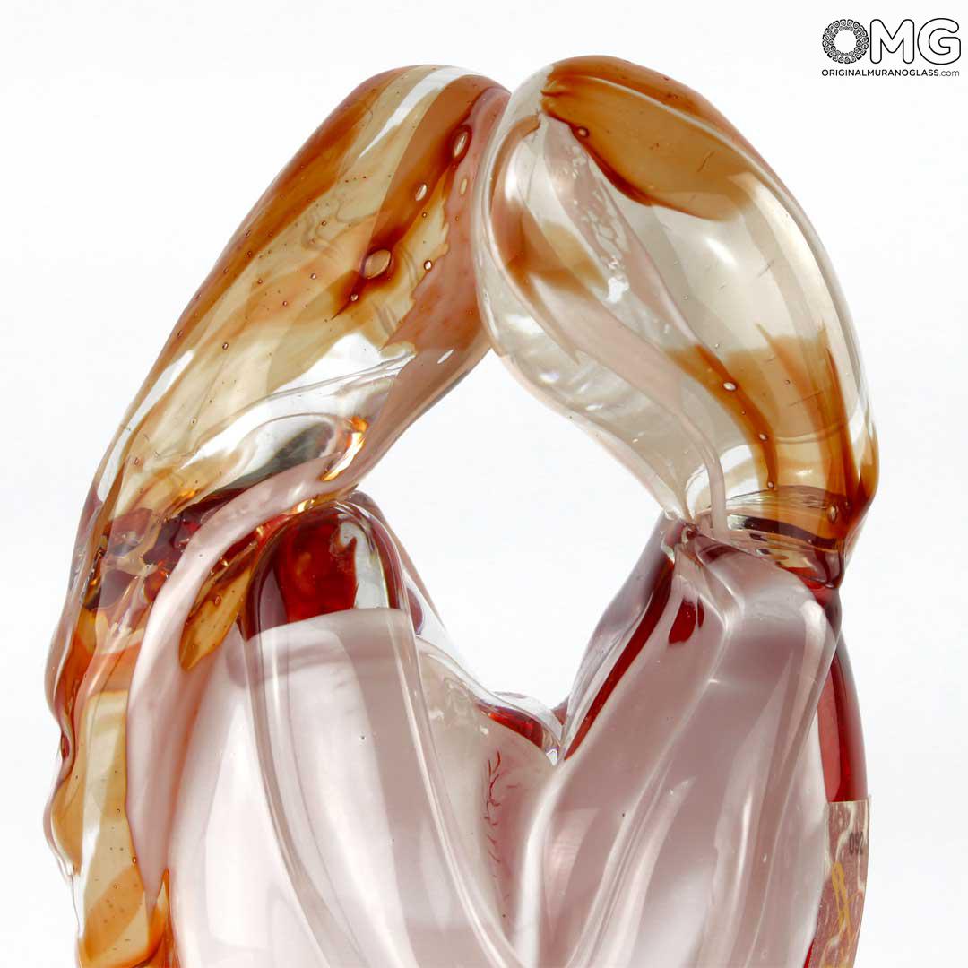 3935 ORIGINALMURANOGLASS Скульптура Объятие влюбленных - муранское стекло OMG 10 см  - Вид №1