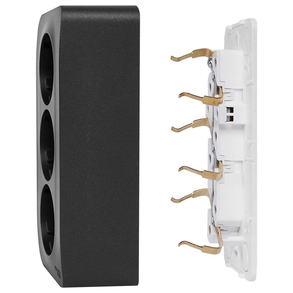 Розетка тройная накладная Schneider Electric Blanca с заземлением цвет антрацит 86720970 STLM-2044359 SYSTEME ELECTRIC - Вид №4