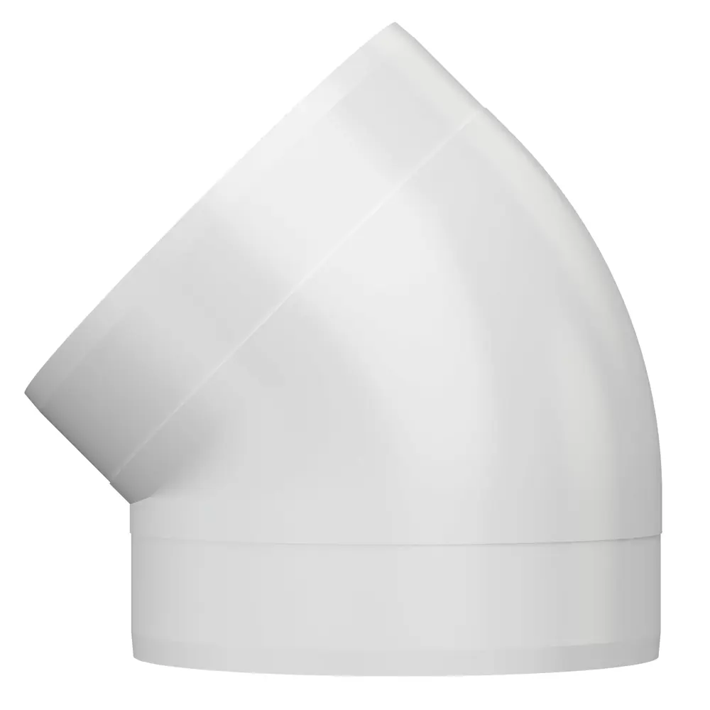 Колено круглое Fonet D150 мм 45 градусов пластик STLM-2208006 - Вид №2