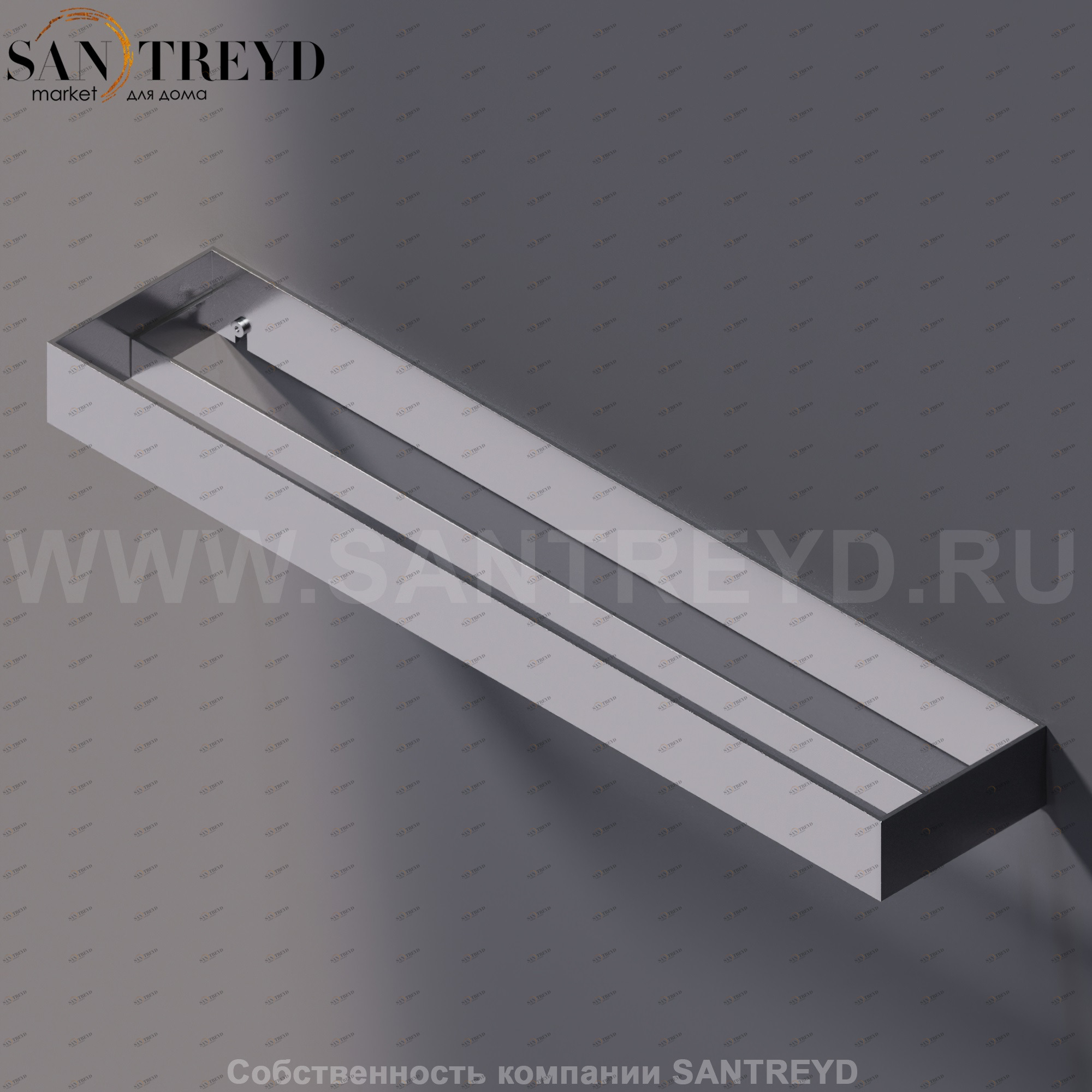 Agape 369 Двойной полотенцедержатель 60 см хромированный A369209A