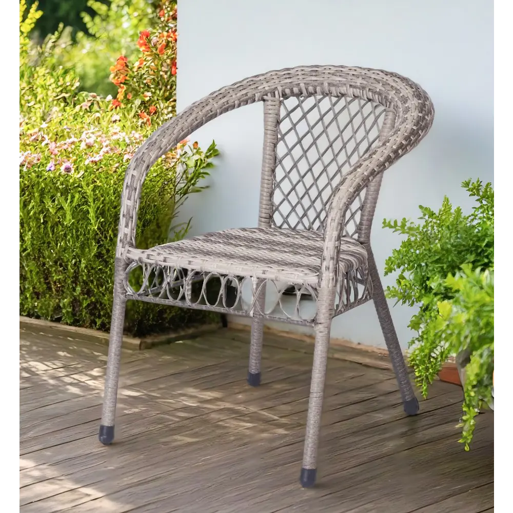 Кресло садовое Antony 60x60x80 см пластик серый Santreyd STLM-2199671