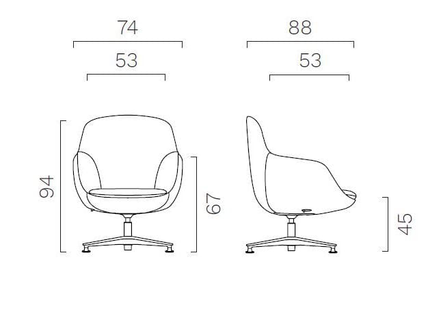 Тканевый стул для зала ожидания FREZZA Radar Executive ARCH-00019883 - Вид №1